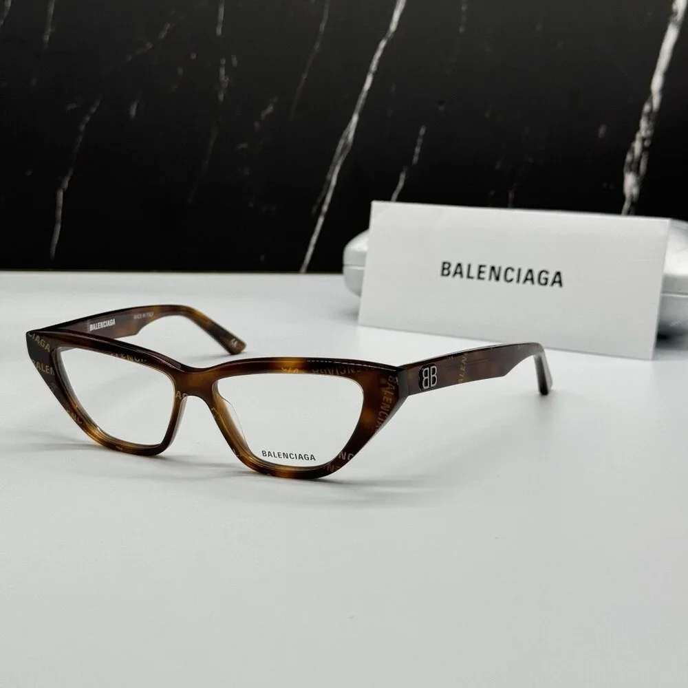 NEW BALENCIAGA BB0128O 002 CAT EYE HAVANA WOMEN EYEGLASSES BALENCIAGA